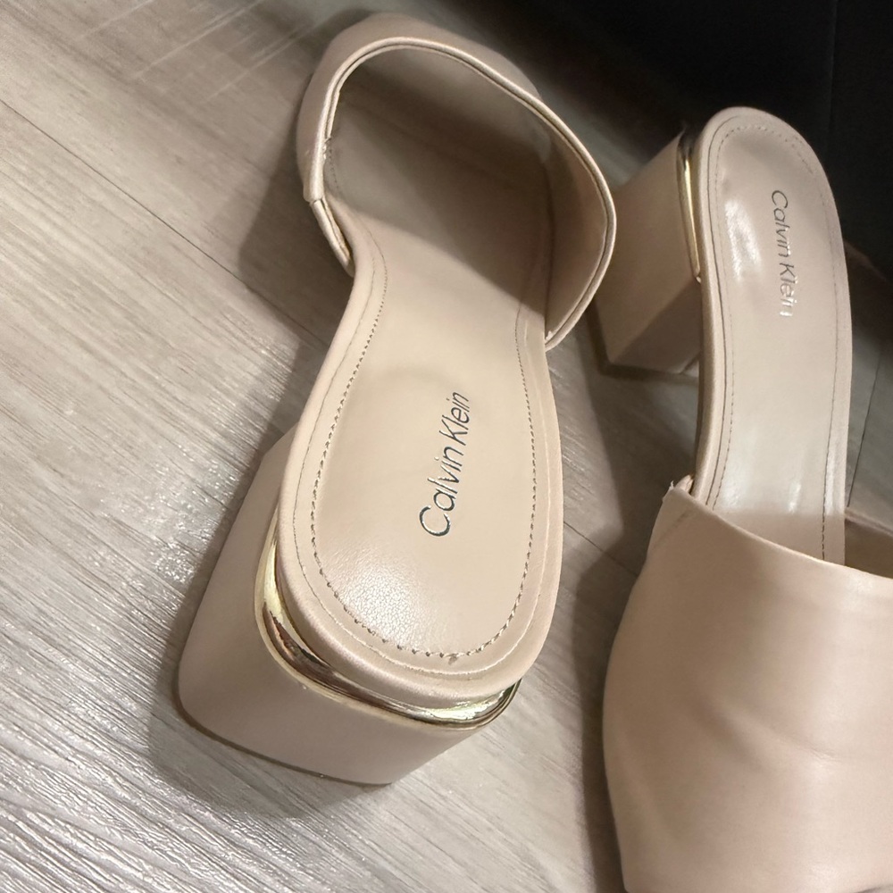 Calvin Klein Women's Beige Mules - Picture 9 of 9